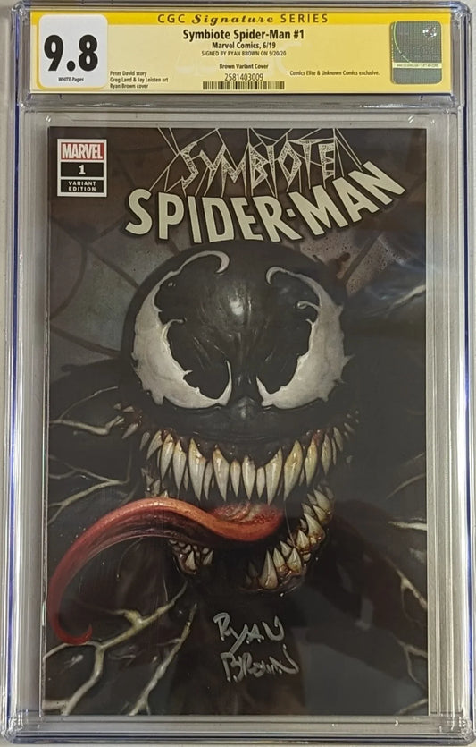 Symbiote Spider-Man #1 Brown Variant Cover - CGC Signature Series 9.8