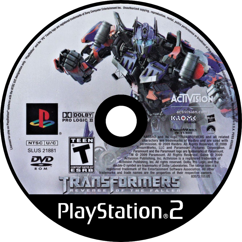 Transformers: Revenge of the Fallen - (Game Only) (Playstation 2)