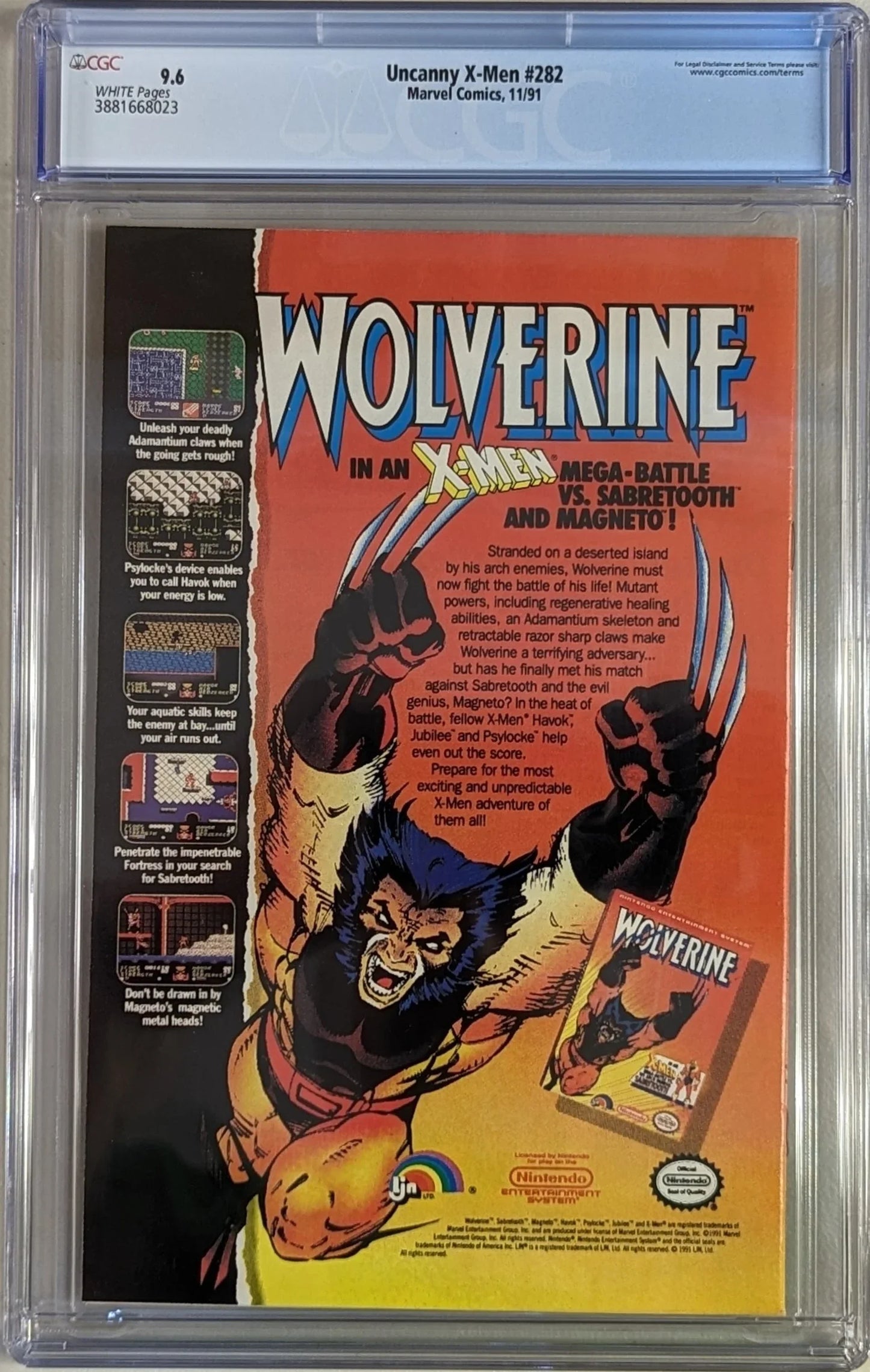 Uncanny X-Men #282 - CGC Graded 9.6