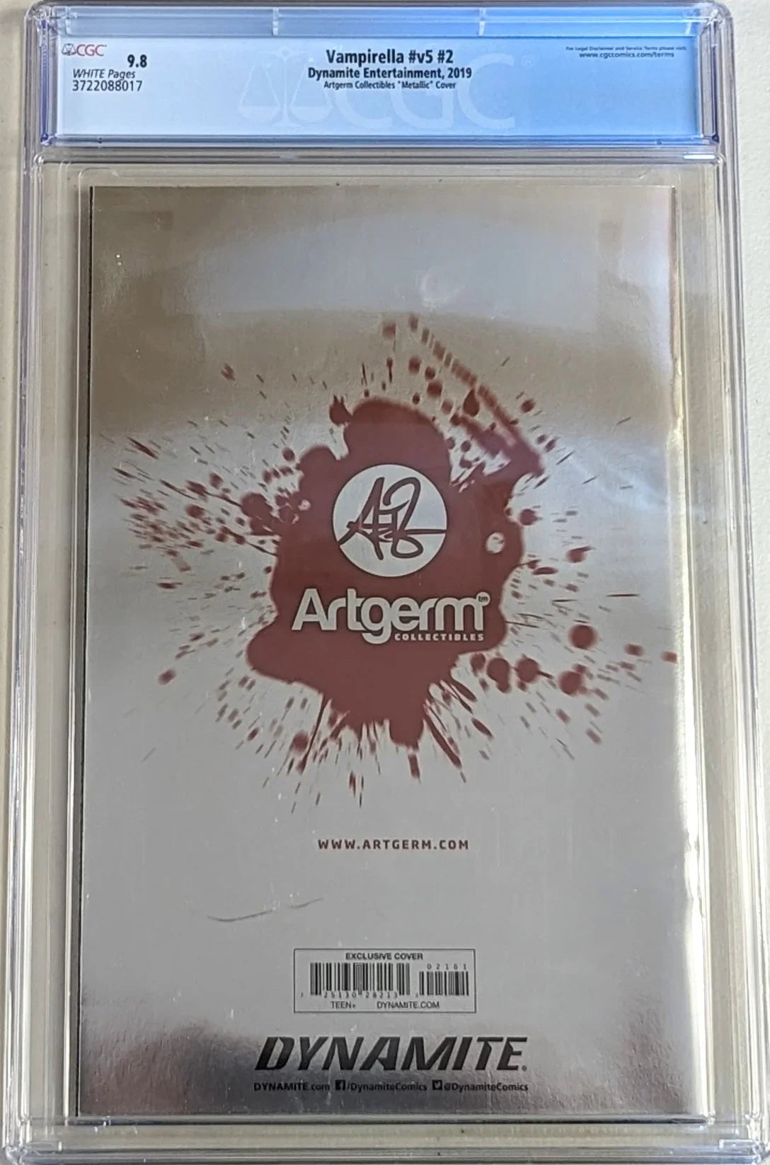 Vampirella v5 #2 Artgerm Collectibles ""Metallic"" Cover - CGC Graded 9.8
