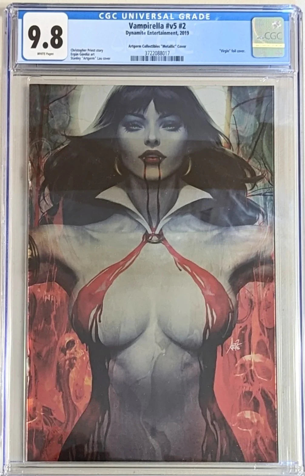 Vampirella v5 #2 Artgerm Collectibles ""Metallic"" Cover - CGC Graded 9.8