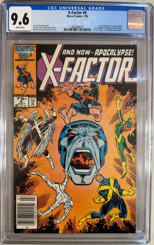 X-Factor #6 Newstand Edition - CGC Graded 9.6