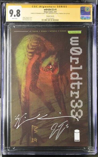 w0rldtr33 #1 Sienkiewicz Incentive Variant Cover D - CGC Signature Series 9.8