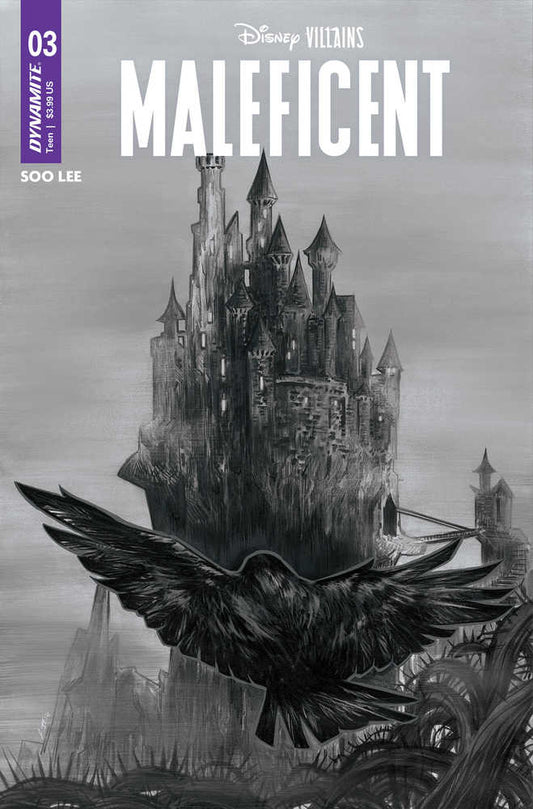 Disney Villains Maleficent #3 Cover F 10 Copy Variant Edition Soo Lee Black & White