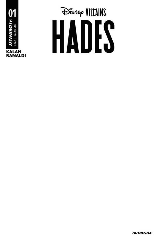 Disney Villains Hades #1 Cover F Blank Authentix