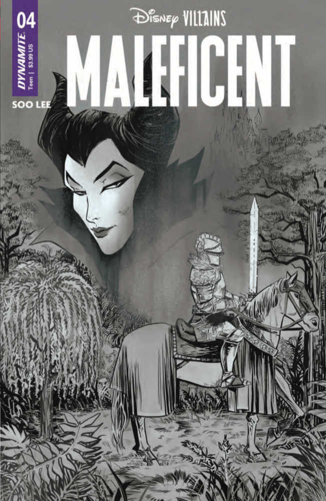 Disney Villains Maleficent #4 Cover F 10 Copy Variant Edition Soo Lee Black & White