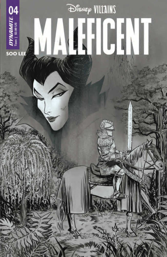 Disney Villains Maleficent #4 Cover F 10 Copy Variant Edition Soo Lee Black & White