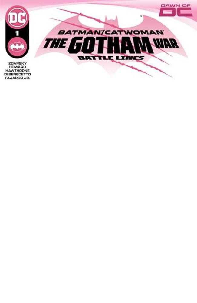Batman Catwoman The Gotham War Battle Lines #1 (One Shot) - Cover D Blank Card Stock Variant