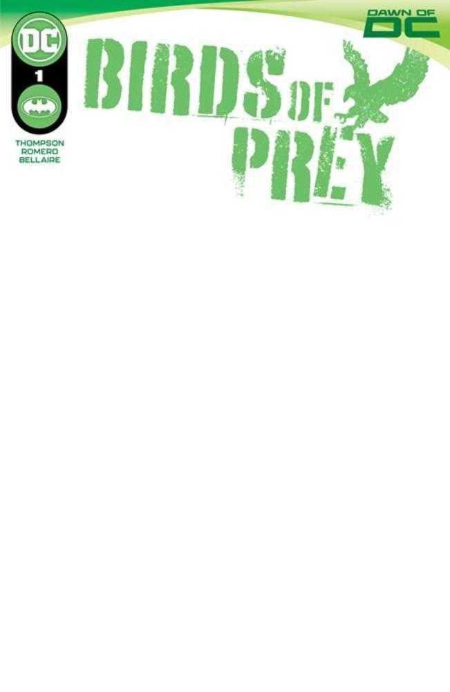 Birds Of Prey #1 - Cover D Blank Card Stock Variant