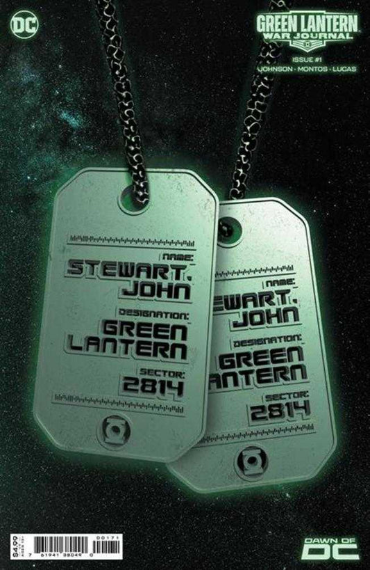 Green Lantern War Journal #1 - Cover E John Stewart Glow In The Dark Dog Tag Card Stock Variant