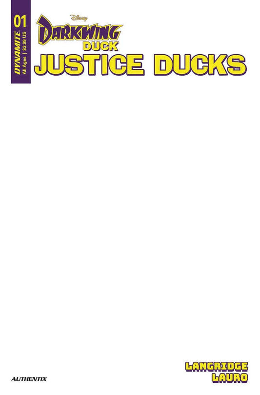 Justice Ducks #1 Cover E Blank Authentix