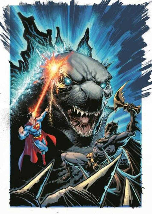 Justice League vs Godzilla vs Kong #4 (Of 7) - Cover C Whilce Portacio Godzilla Card Stock Variant
