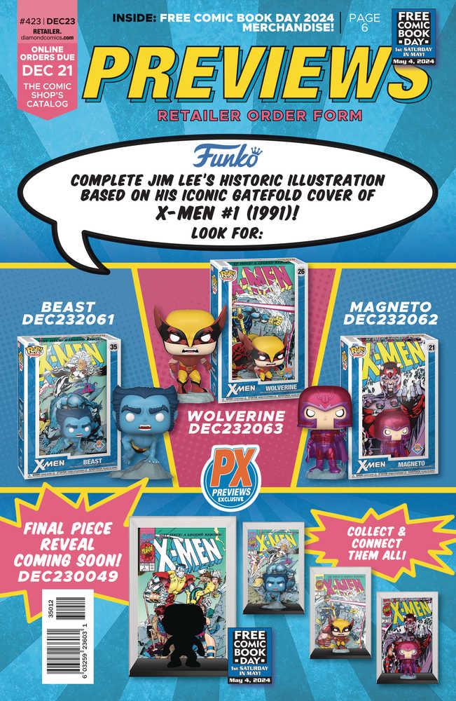 Previews #425 Feb 2024 Retailer Order Form Extras