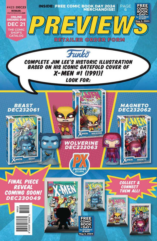 Previews #425 Feb 2024 Retailer Order Form Extras