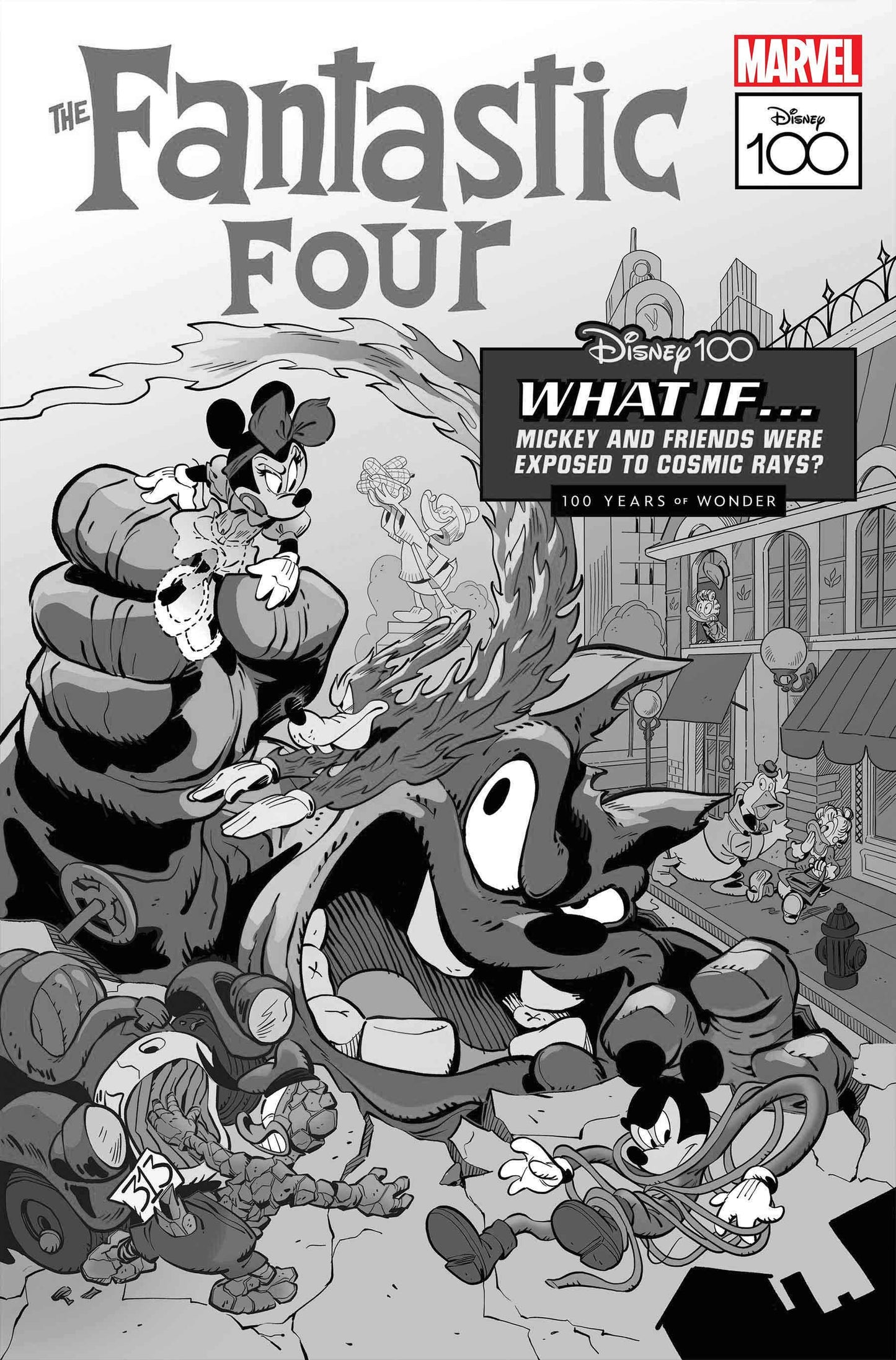 Amazing Spider-Man #19 1:100 Perissinotto DISNEY100 B&W Var (02/08/2023)