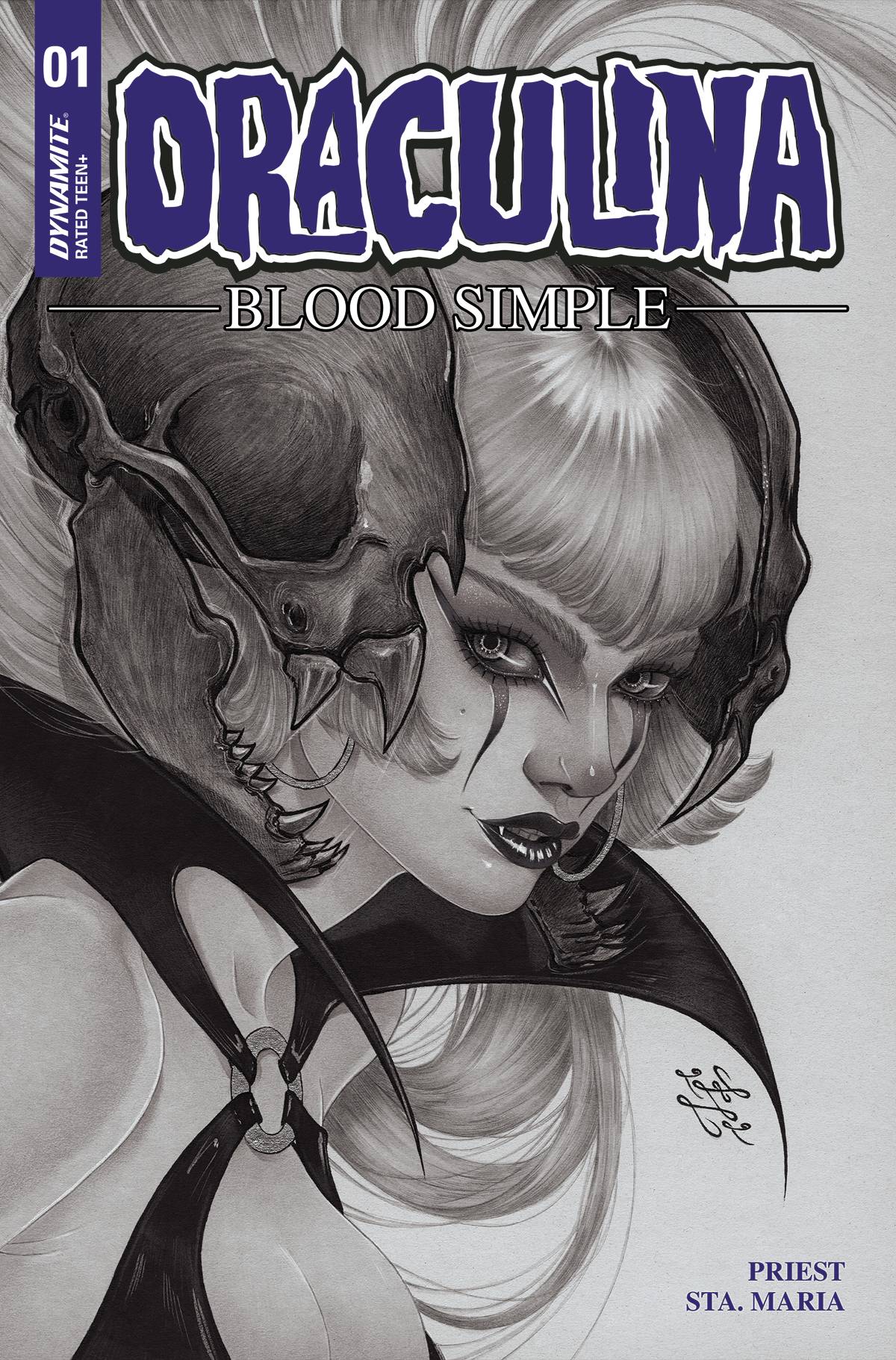 Draculina Blood Simple #1 Cvr L 25 Copy Incv Lacchei B&W (02/22/2023)