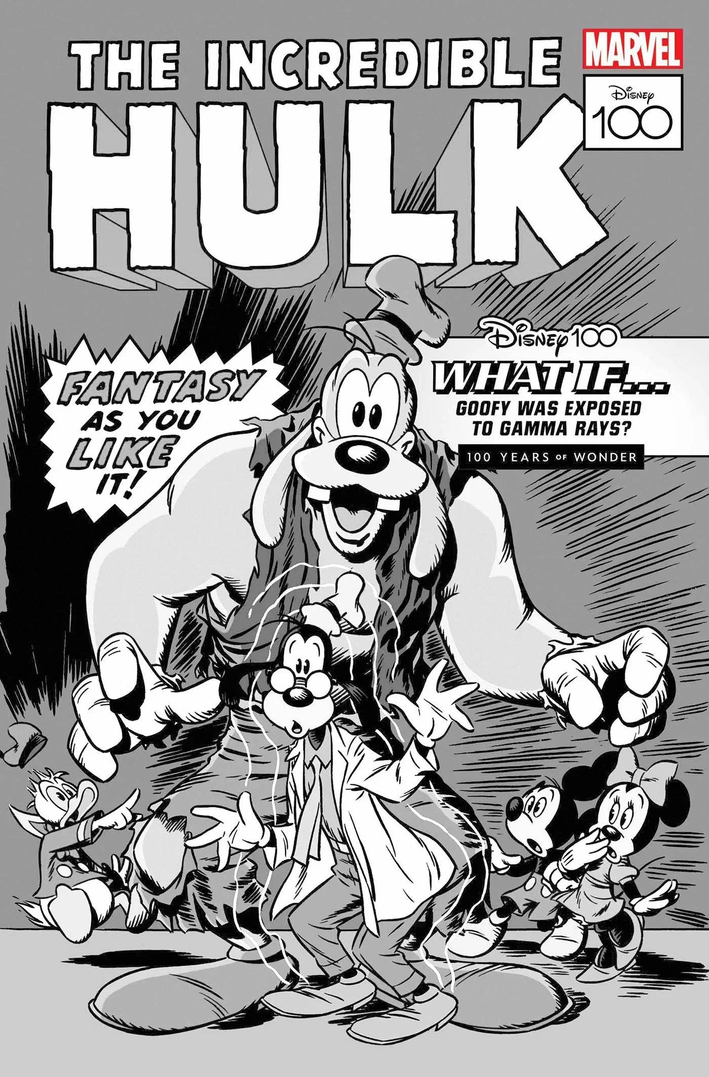 Amazing Spider-Man #21 Disney100 1:100 B&W Hulk Var (03/08/2023)