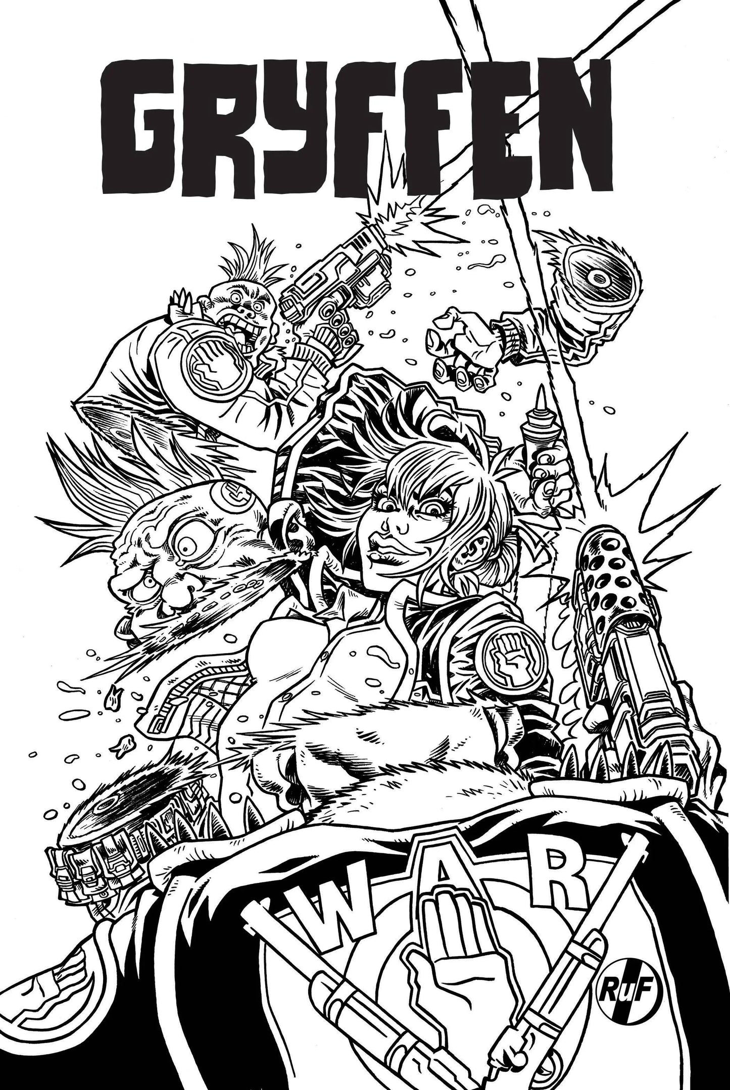 Gryffen #1 (Of 6) Cvr G 25 Copy Incv Dayglo B&W Var (04/12/2023)