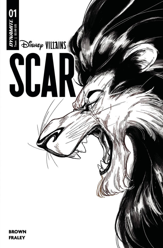 Disney Villains Scar #1 - Cvr I 1:15 Incv Lindsay B&W (4/5/23)