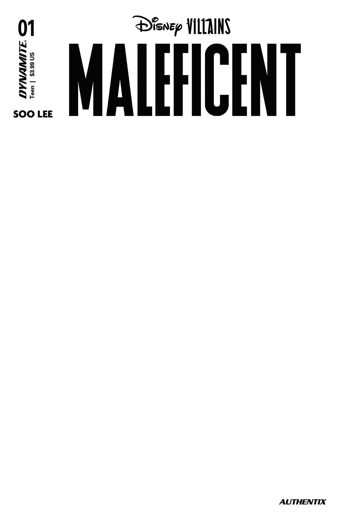 Disney Villains Maleficent #1 Cvr F Blank Authentix (05/17/2023)