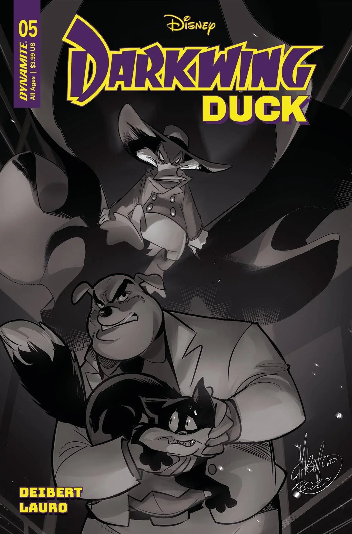 Darkwing Duck #5 Cvr H 15 Copy Incv Andolfo B&W (05/24/2023)